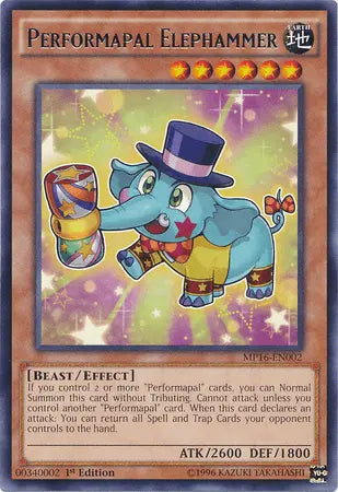 Performapal Elephammer [MP16-EN002] Rare - Doe's Cards