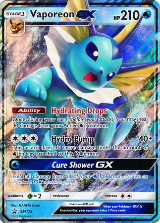 Vaporeon GX (SM172) (Jumbo Card) [Sun & Moon: Black Star Promos] - Doe's Cards