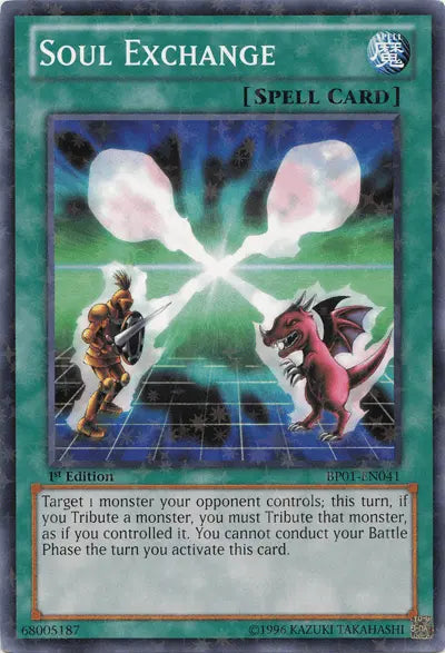 Soul Exchange [BP01-EN041] Starfoil Rare - Doe's Cards