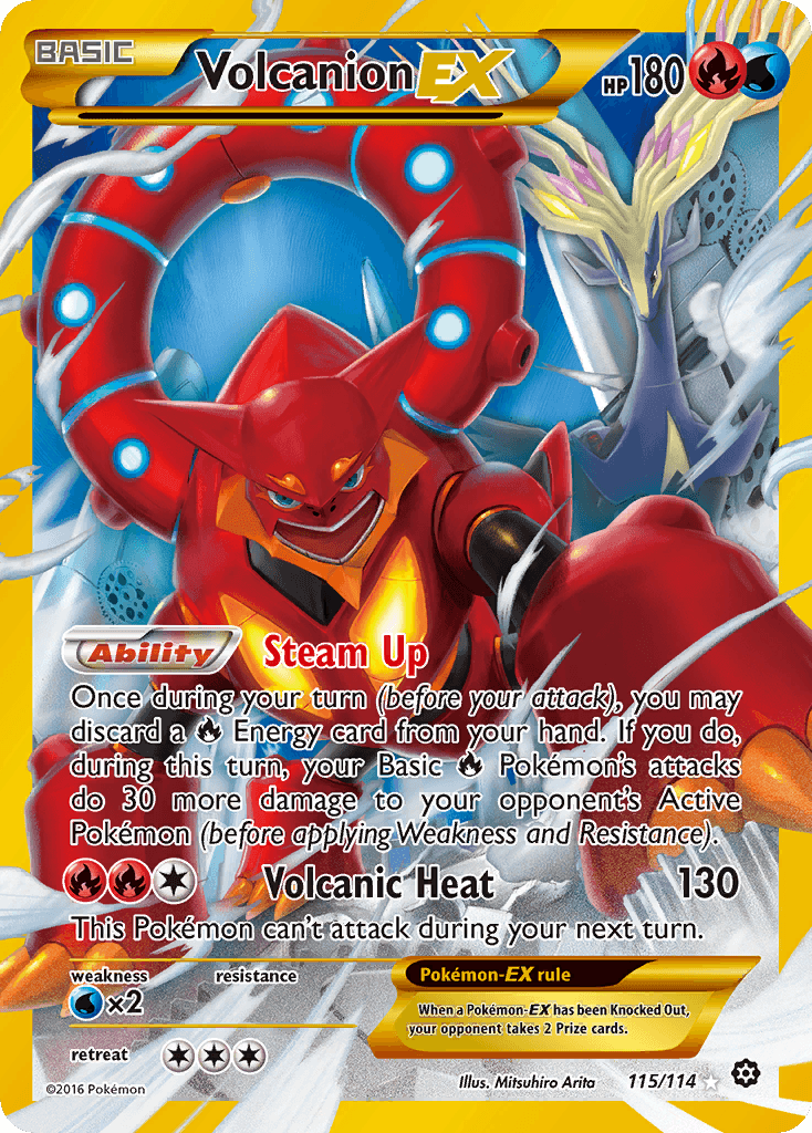 Volcanion EX (115/114) [XY: Steam Siege] - Doe's Cards