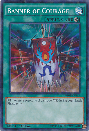 Banner of Courage [BP03-EN147] Shatterfoil Rare - Doe's Cards