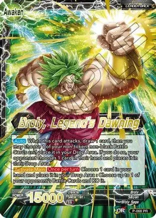 Broly // Broly, Legend's Dawning (Gold Stamped) (P-068) [Mythic Booster] - Doe's Cards