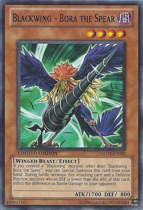 Blackwing - Bora the Spear [GLD3-EN022] Common - Doe's Cards