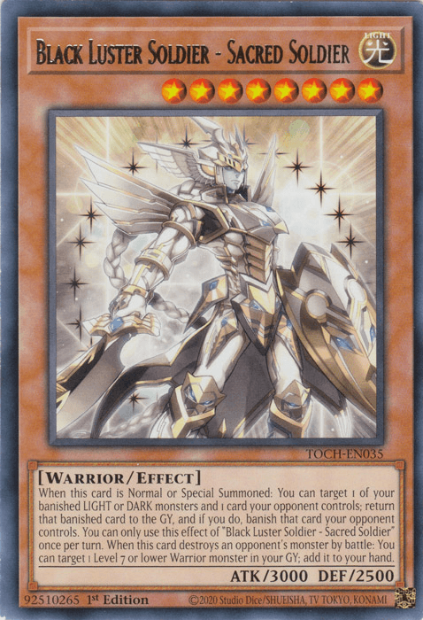 Black Luster Soldier - Sacred Soldier [TOCH-EN035] Rare - Doe's Cards