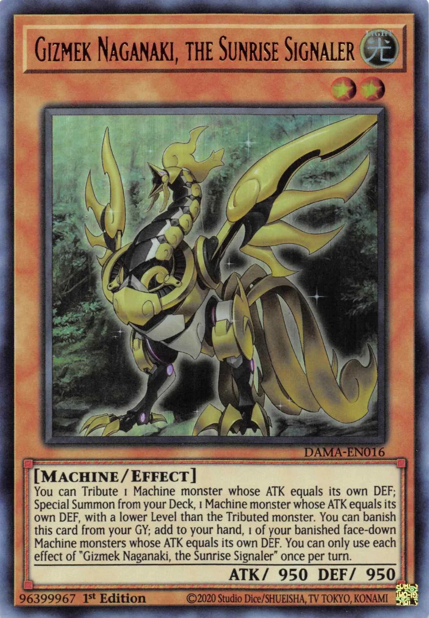 Gizmek Naganaki, the Sunrise Signaler [DAMA-EN016] Ultra Rare - Doe's Cards