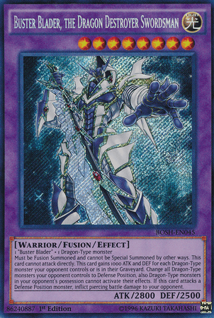 Buster Blader, the Dragon Destroyer Swordsman [BOSH-EN045] Secret Rare - Doe's Cards