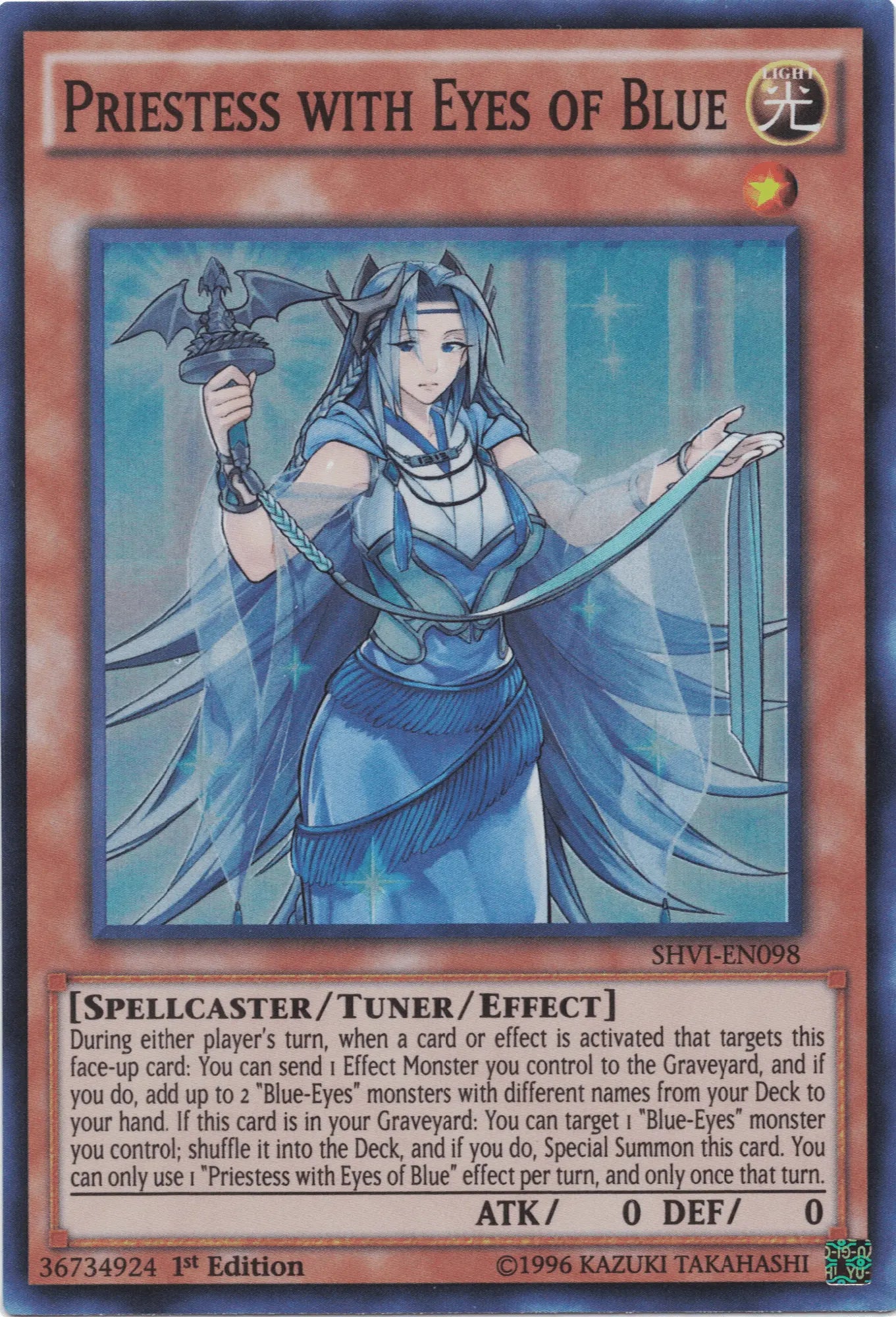 Priestess with Eyes of Blue [SHVI-EN098] Super Rare - Doe's Cards