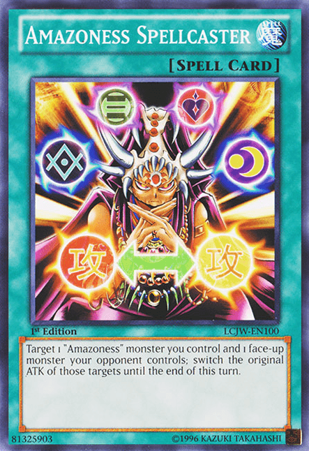 Amazoness Spellcaster [LCJW-EN100] Common - Doe's Cards