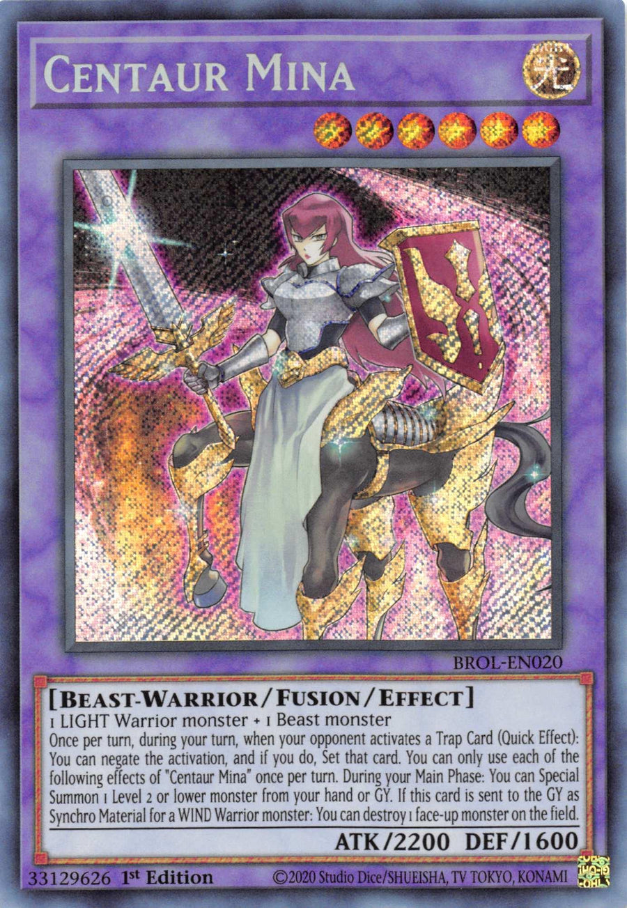 Centaur Mina [BROL-EN020] Secret Rare - Doe's Cards