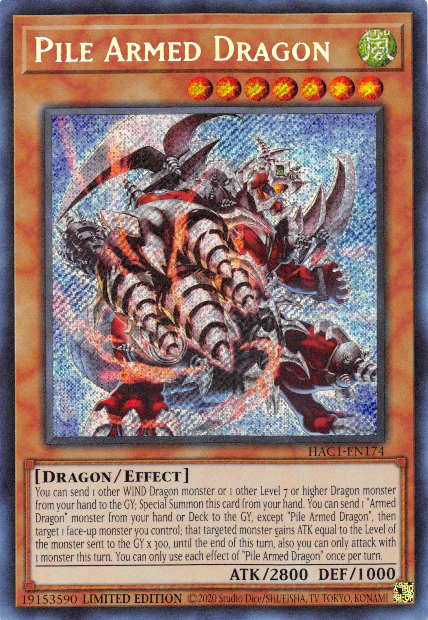 Pile Armed Dragon [HAC1-EN174] Secret Rare - Doe's Cards
