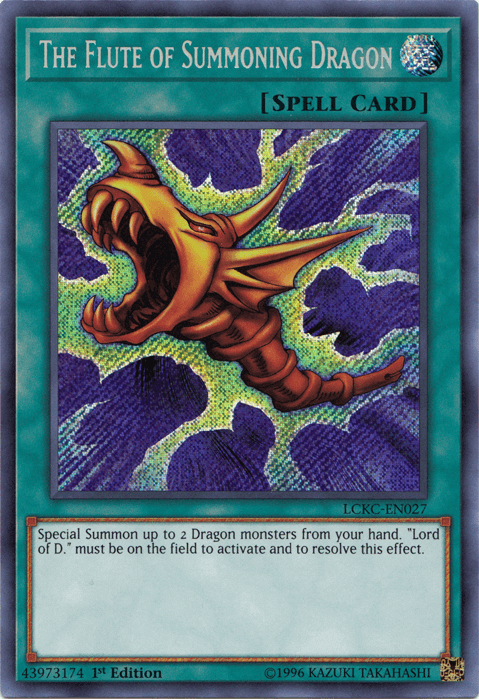 The Flute of Summoning Dragon [LCKC-EN027] Secret Rare - Doe's Cards