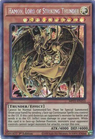 Hamon, Lord of Striking Thunder [MP21-EN253] Prismatic Secret Rare - Doe's Cards
