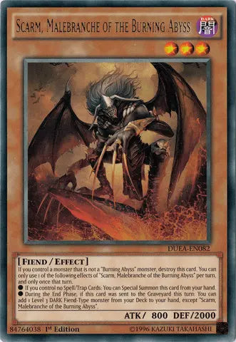 Scarm, Malebranche of the Burning Abyss [DUEA-EN082] Rare - Doe's Cards