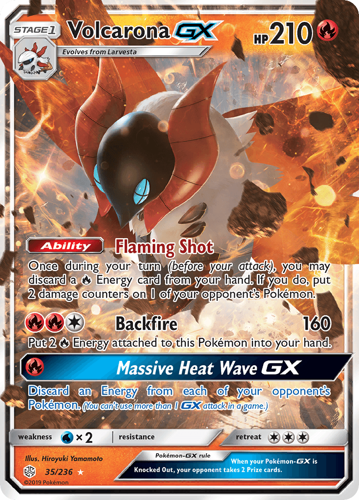 Volcarona GX (35/236) [Sun & Moon: Cosmic Eclipse] - Doe's Cards