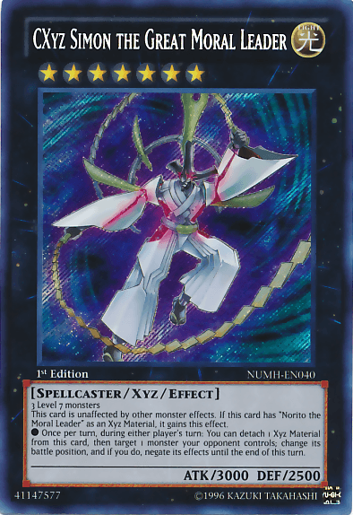 CXyz Simon the Great Moral Leader [NUMH-EN040] Secret Rare - Doe's Cards