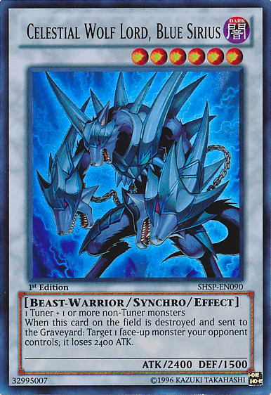 Celestial Wolf Lord, Blue Sirius [SHSP-EN090] Ultra Rare - Doe's Cards