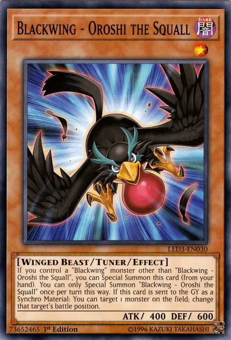 Blackwing - Oroshi the Squall [LED3-EN030] Common - Doe's Cards