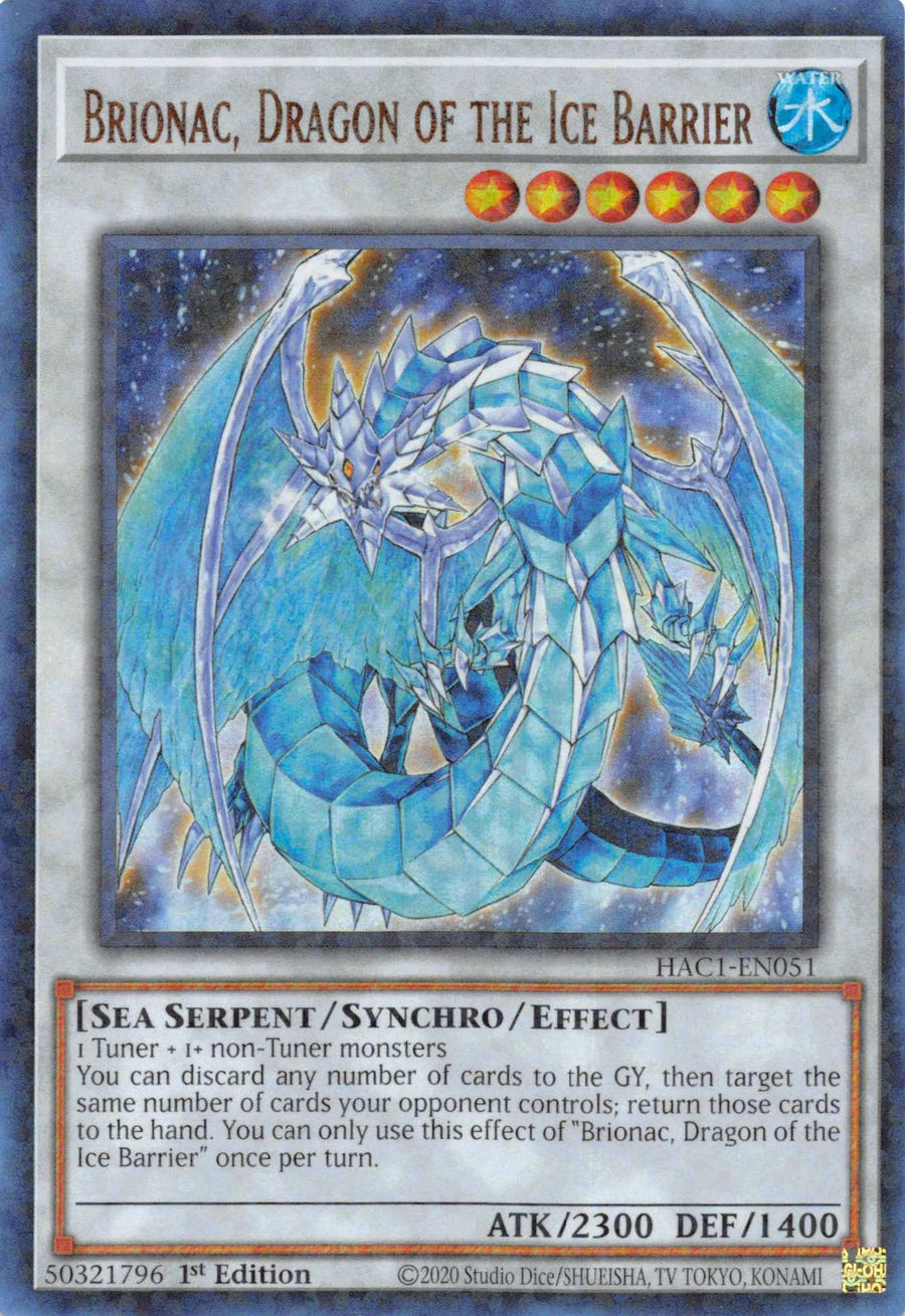 Brionac, Dragon of the Ice Barrier (Duel Terminal) [HAC1-EN051] Parallel Rare - Doe's Cards