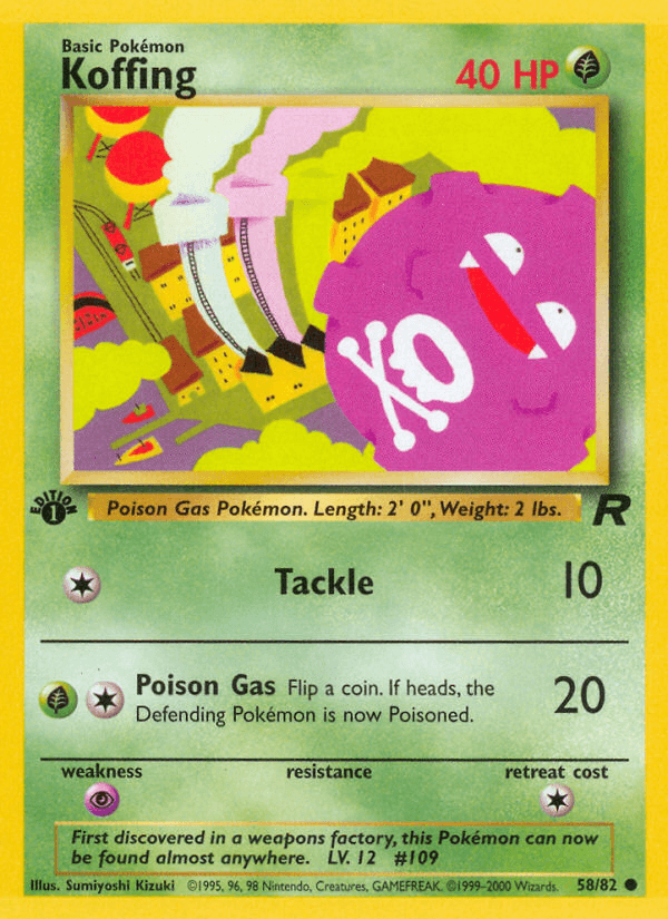 Koffing (58/82) [Team Rocket 1st Edition] - Doe's Cards