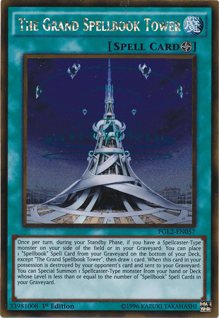 The Grand Spellbook Tower [PGL2-EN057] Gold Rare - Doe's Cards