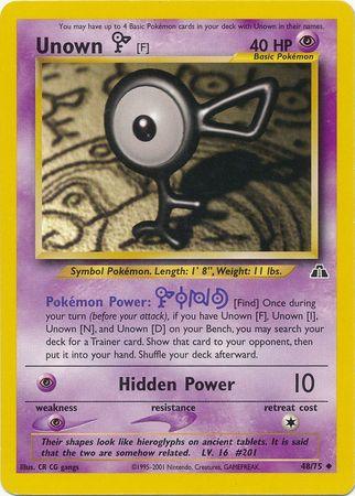 Unown [F] (48/75) [Neo Discovery Unlimited] - Doe's Cards