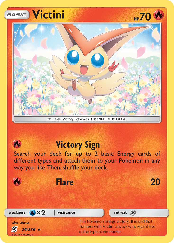 Victini (26/236) [Sun & Moon: Unified Minds] - Doe's Cards