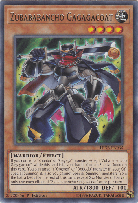 Zubababancho Gagagacoat [LED6-EN035] Rare - Doe's Cards