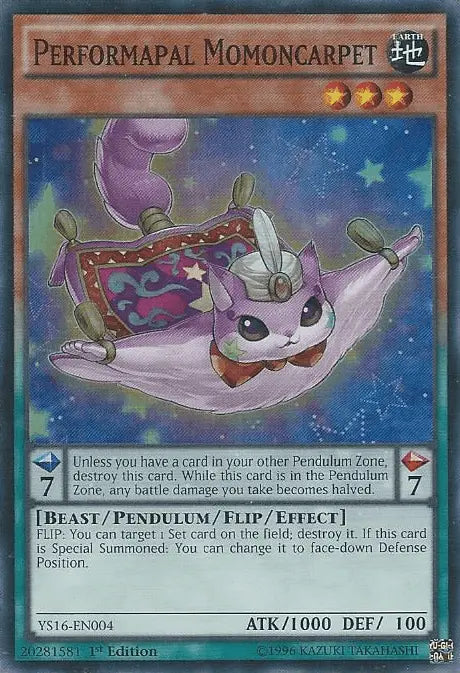 Performapal Momoncarpet [YS16-EN004] Super Rare - Doe's Cards