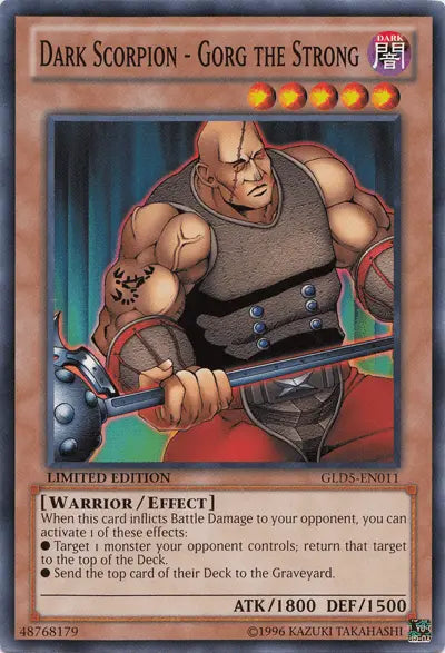 Dark Scorpion - Gorg the Strong [GLD5-EN011] Common - Doe's Cards