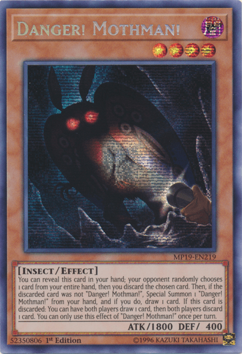 Danger! Mothman! [MP19-EN219] Prismatic Secret Rare - Doe's Cards