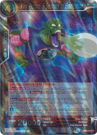 King Piccolo, 5 Seconds to Eradication (DB3-014) [Giant Force] - Doe's Cards