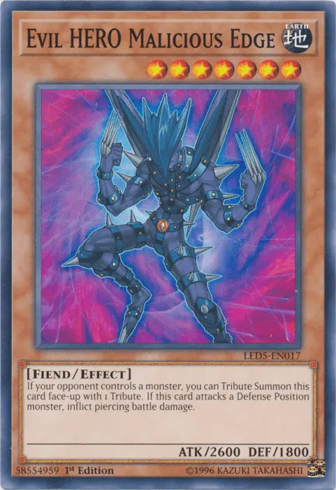 Evil Hero Malicious Edge [LED5-EN017] Common - Doe's Cards