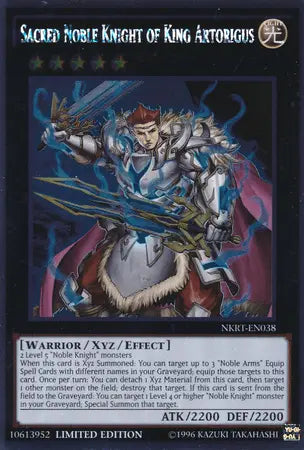 Sacred Noble Knight of King Artorigus [NKRT-EN038] Platinum Rare - Doe's Cards