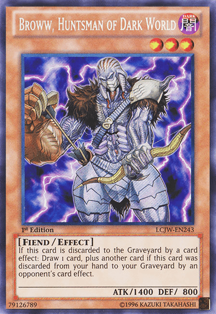 Broww, Huntsman of Dark World [LCJW-EN243] Secret Rare - Doe's Cards