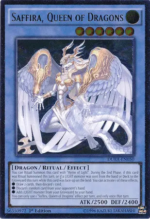 Saffira, Queen of Dragons (UTR) [DUEA-EN050] Ultimate Rare - Doe's Cards