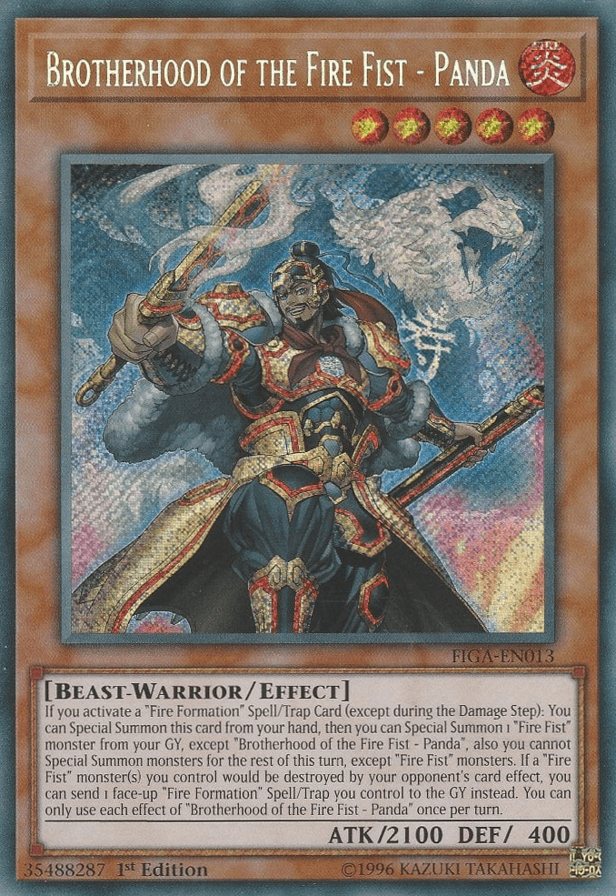 Brotherhood of the Fire Fist - Panda [FIGA-EN013] Secret Rare - Doe's Cards