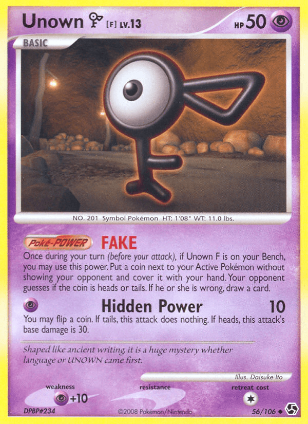 Unown F (56/106) [Diamond & Pearl: Great Encounters] - Doe's Cards