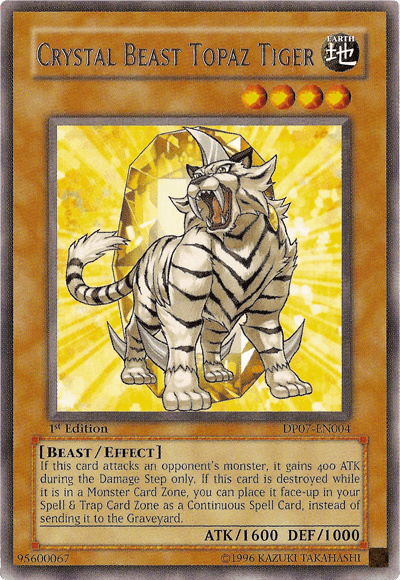 Crystal Beast Topaz Tiger [DP07-EN004] Rare - Doe's Cards