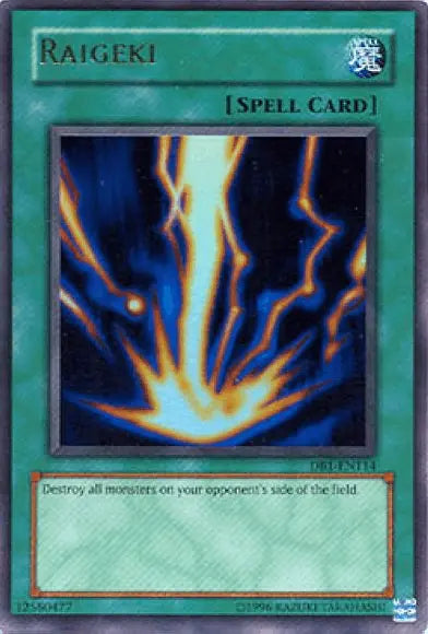 Raigeki [DB1-EN114] Ultra Rare - Doe's Cards