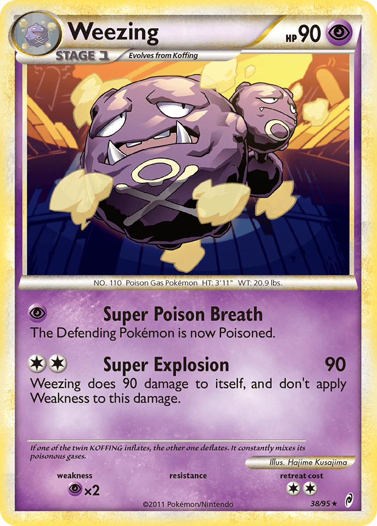 Weezing (38/95) [HeartGold & SoulSilver: Call of Legends] - Doe's Cards