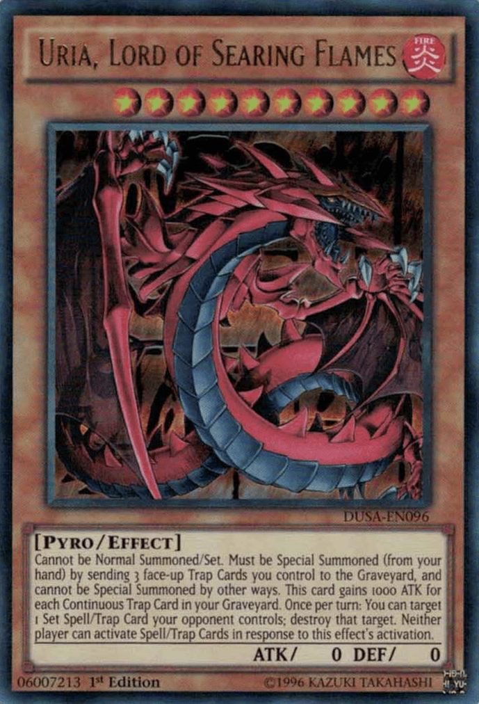 Uria, Lord of Searing Flames [DUSA-EN096] Ultra Rare - Doe's Cards