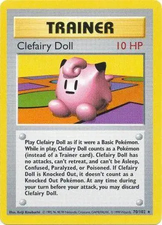 Clefairy Doll (70/102) [Base Set Shadowless Unlimited] - Doe's Cards