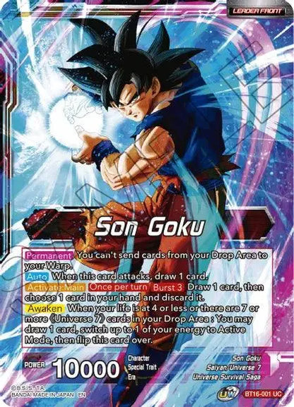 Son Goku // Son Goku, Supreme Warrior (BT16-001) [Realm of the Gods] - Doe's Cards