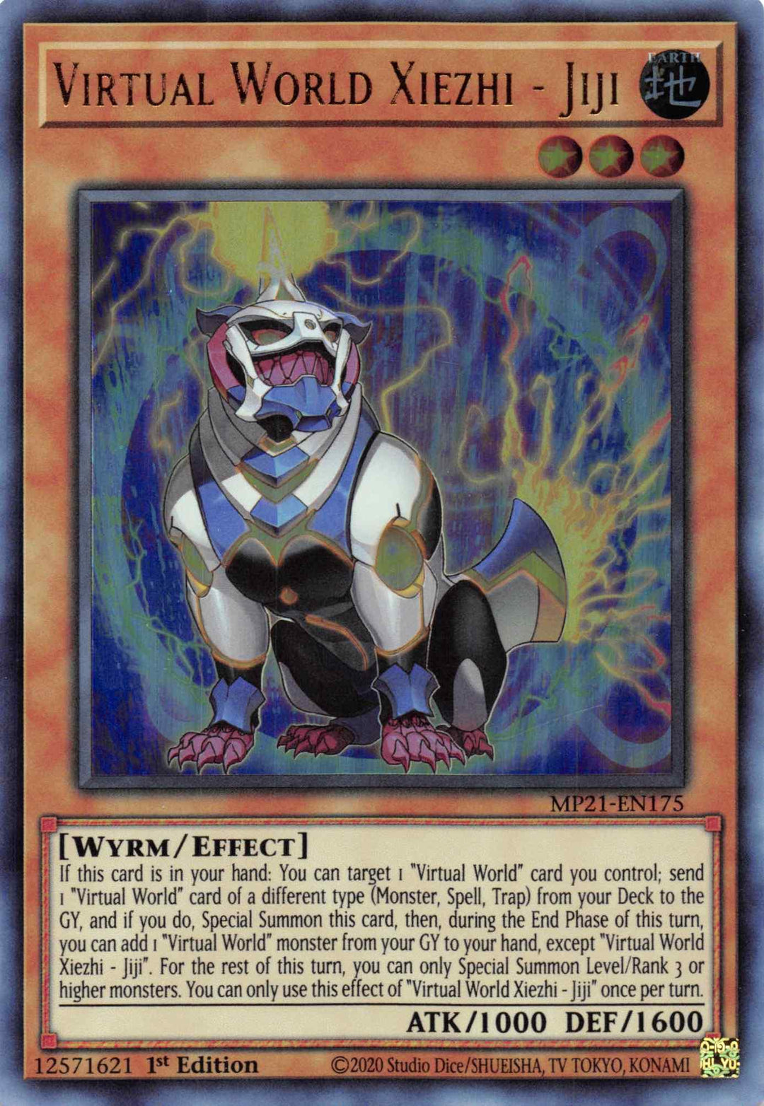 Virtual World Xiezhi - Jiji [MP21-EN175] Ultra Rare - Doe's Cards