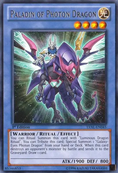 Paladin of Photon Dragon [LVAL-EN045] Rare - Doe's Cards
