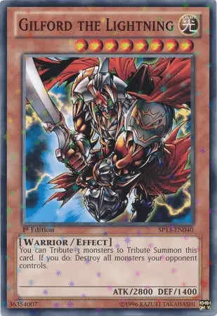 Gilford the Lightning [SP13-EN040] Starfoil Rare - Doe's Cards