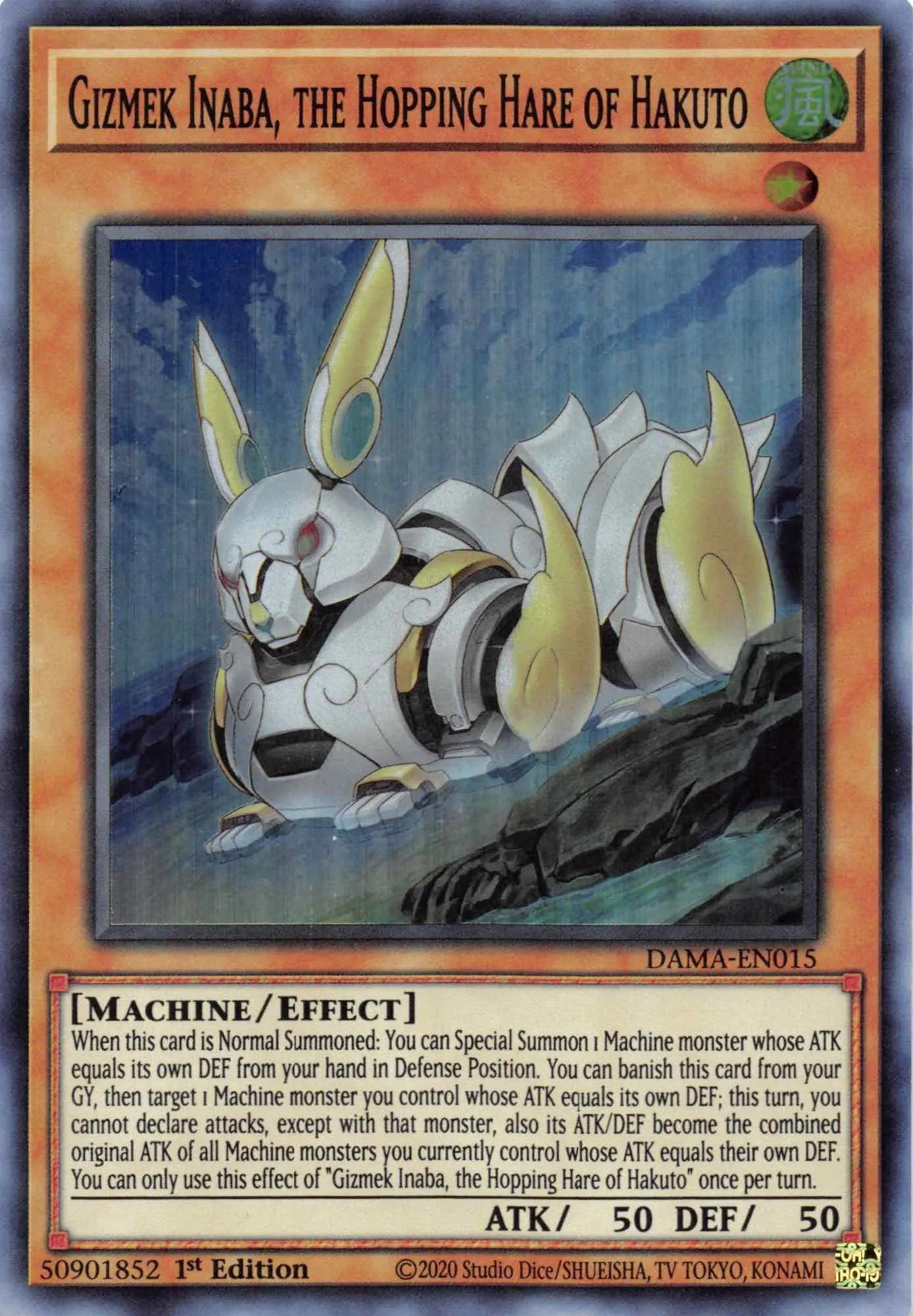Gizmek Inaba, the Hopping Hare of Hakuto [DAMA-EN015] Super Rare - Doe's Cards