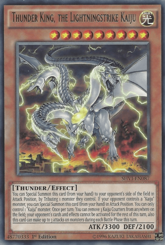 Thunder King, the Lightningstrike Kaiju [SHVI-EN087] Rare - Doe's Cards