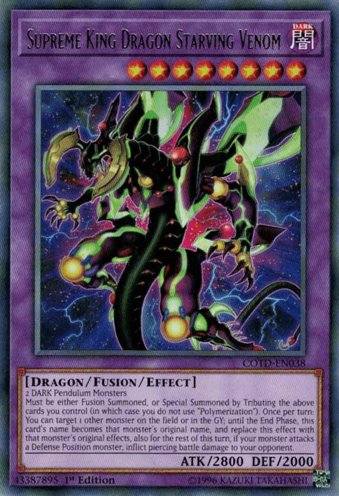 Supreme King Dragon Starving Venom [COTD-EN038] Rare - Doe's Cards