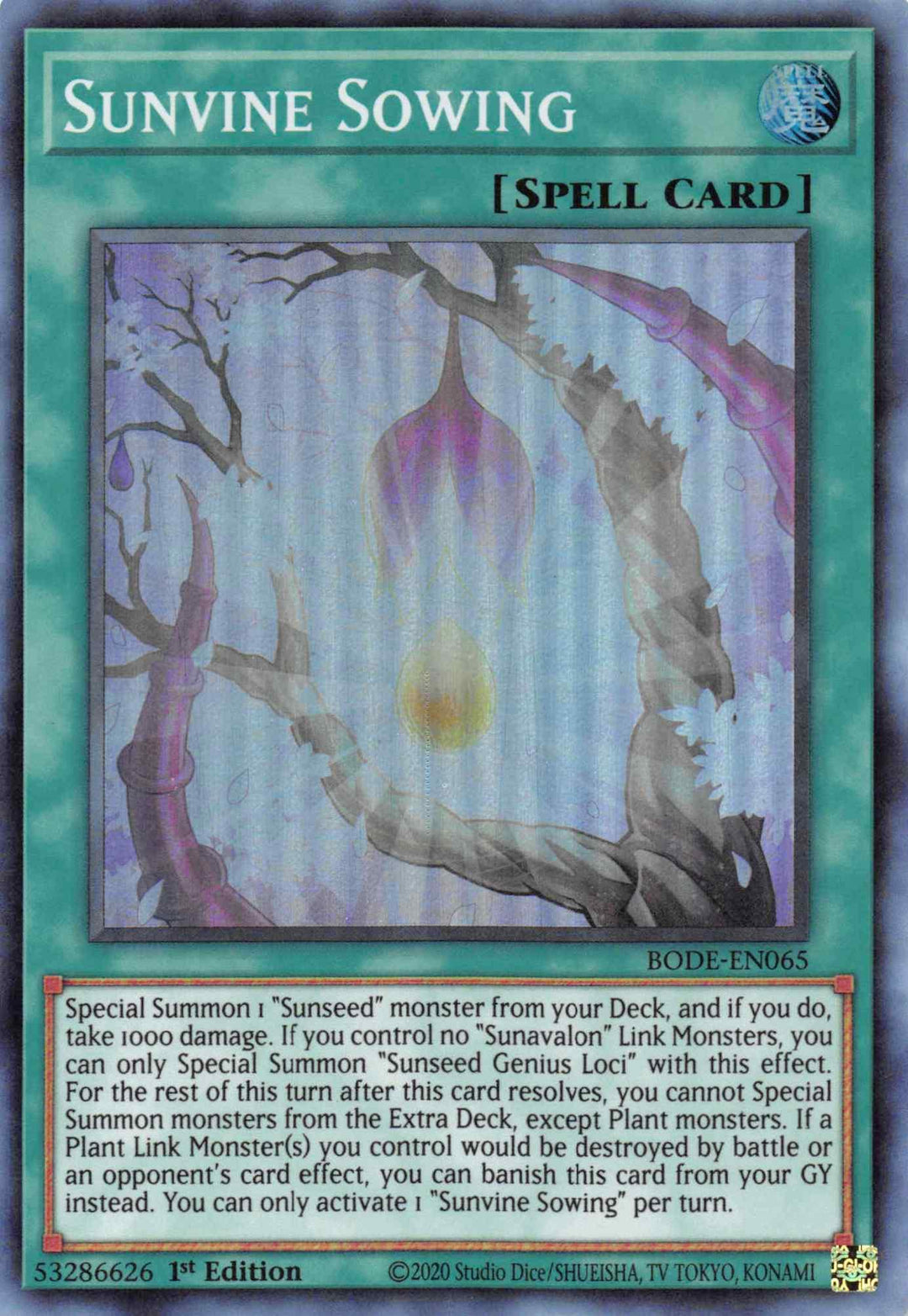 Sunvine Sowing [BODE-EN065] Super Rare - Doe's Cards